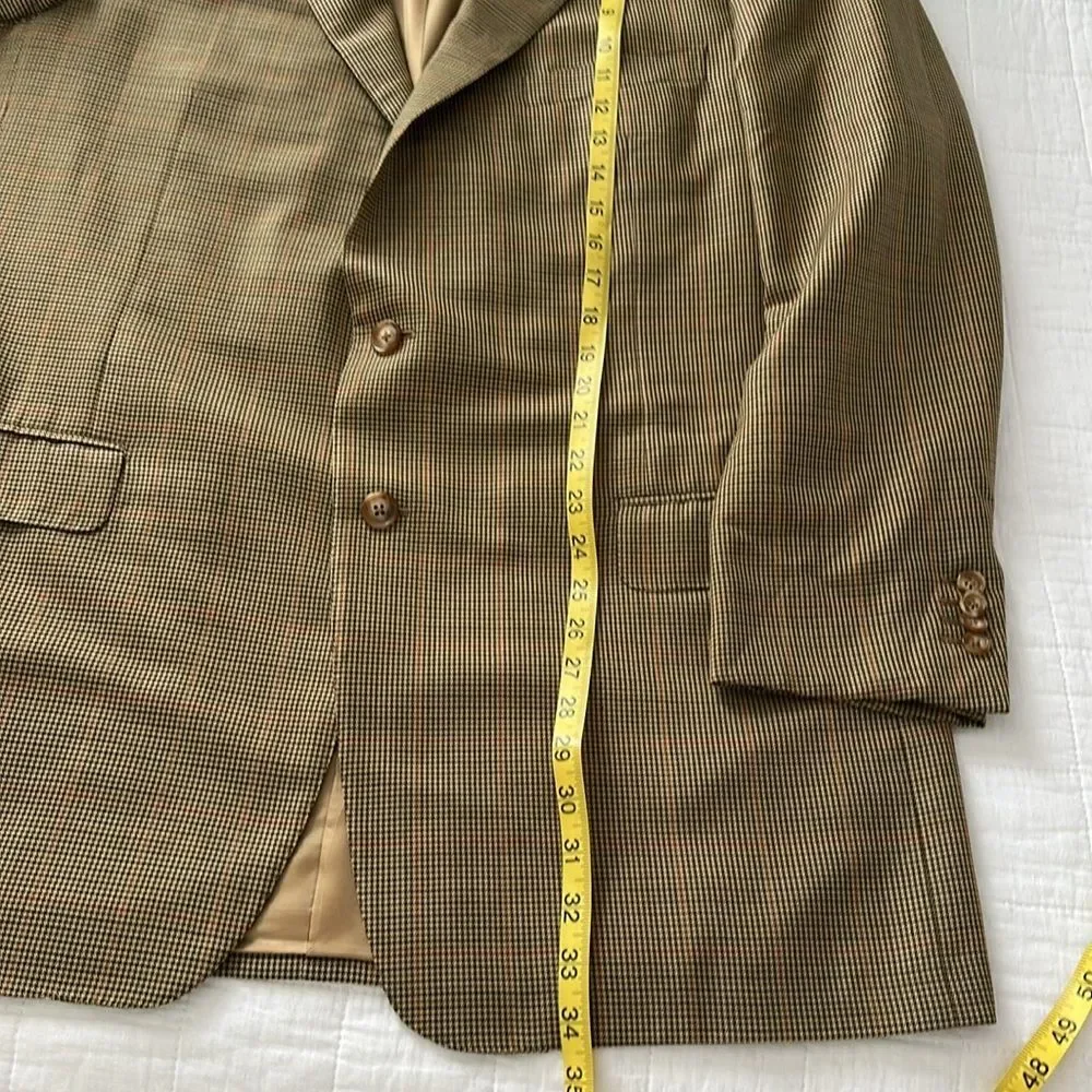 VTG Ermenegildo Zegna Su Misura Wool Sport Coat Blazer Made in Switzerland 42R